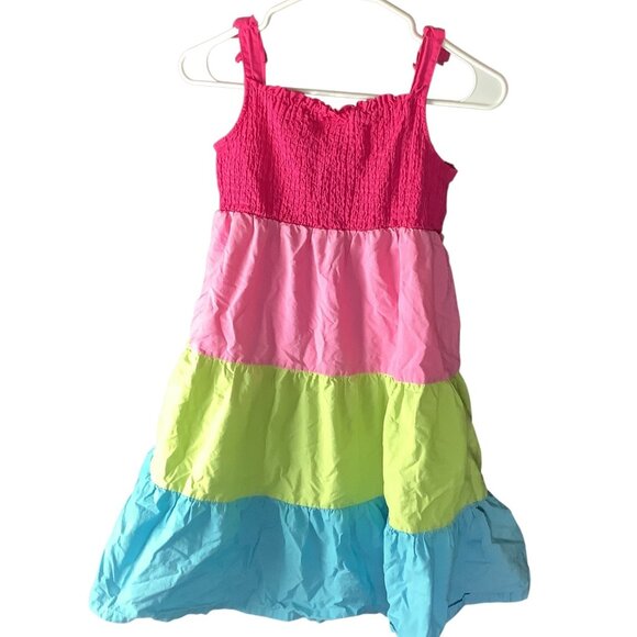 Gymboree Girls Summer Dress Ice Cream Sweetie Color Block Dress Multicolor Sz 12 - Picture 2 of 16